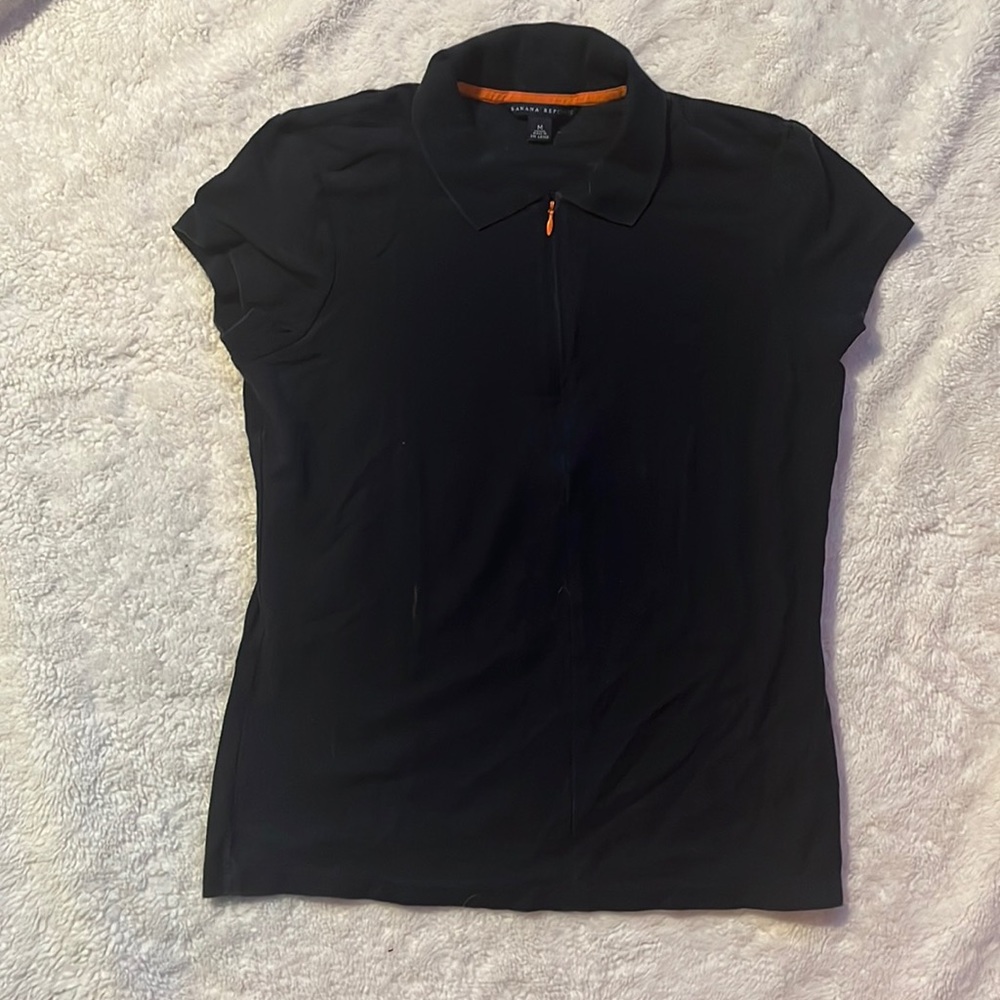 Banana Republic Vintage Polo, medium size, black with orange lining color